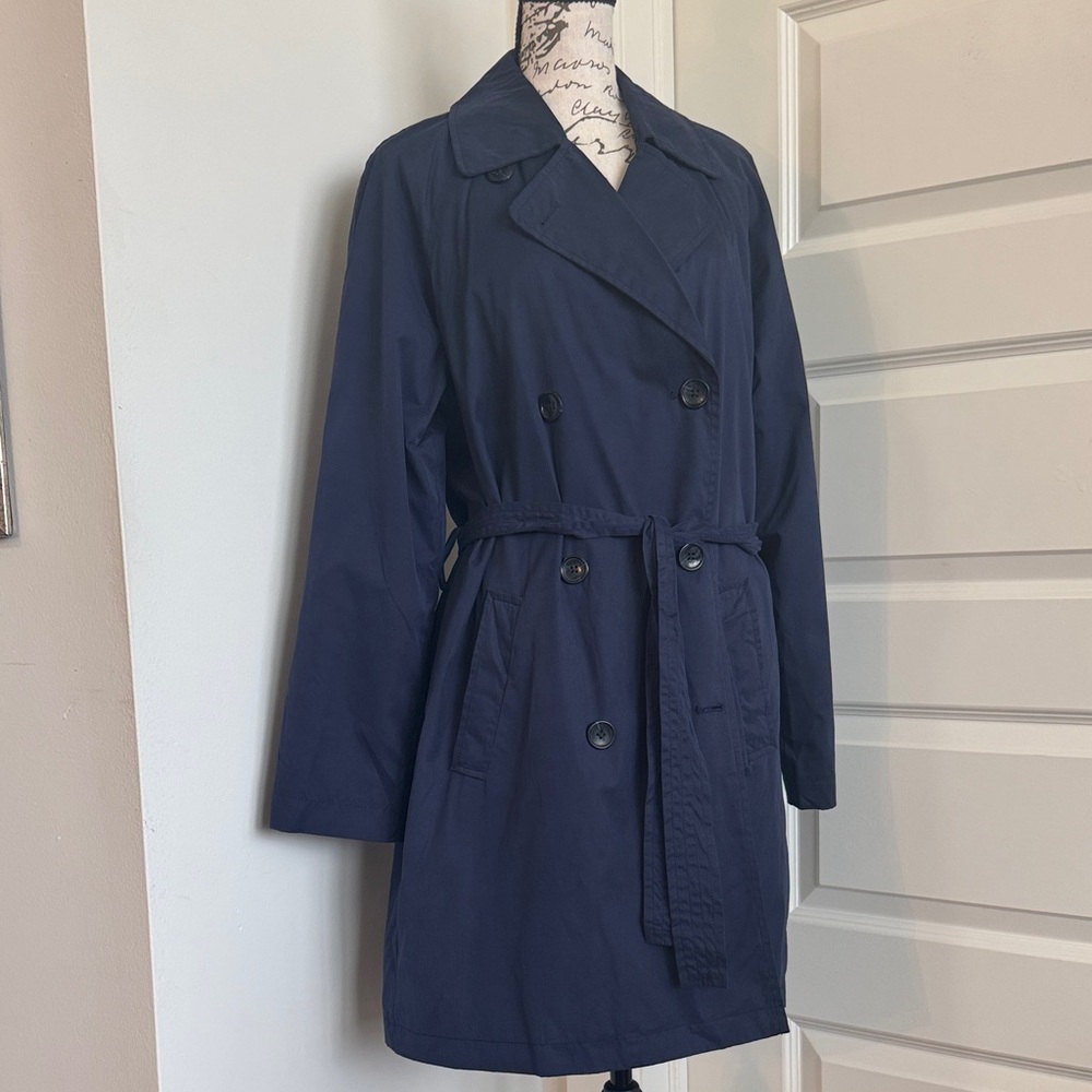 Old Navy Dark Blue Trench Coat